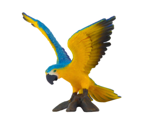 Ararauna Ara Parrot Figurine 7 cm Blue and Yellow