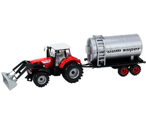 Agricultural Tractor Excavator with Tanker Drive Red