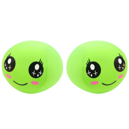 Soft Ball Smiley Emoji Ball Green 10cm