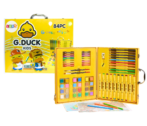 Art Set in a Suitcase Yellow Duck 84 El