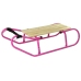 Metal Sled with Backrest Strap Pink