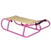 Metal Sled with Backrest Strap Pink