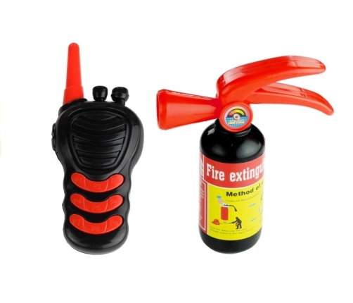 Set Of Fireman FIre Engine Car Helmet Extinguisher Saw 14 Elements