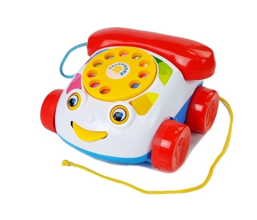 A Pull Phone on Wheels with a Battery Handler for a Baby