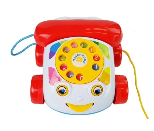 A Pull Phone on Wheels with a Battery Handler for a Baby