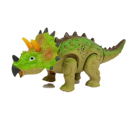 Dinosaur on Battery Triceratops Green