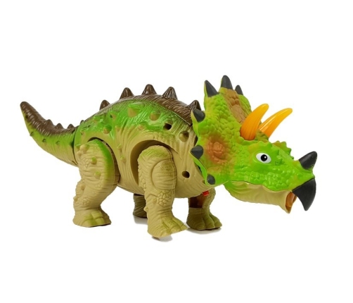 Dinosaur on Battery Triceratops Green