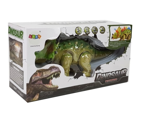 Dinosaur on Battery Triceratops Green