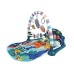 Baby Mat with Foam Rattles Teething Ring Mirror Sound Blue