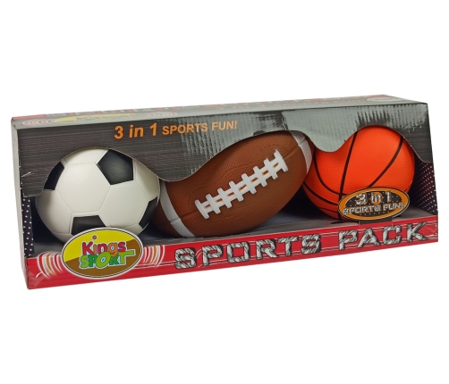 Soft Sports Ball Set 3in1 Football Basketball