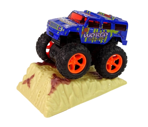 Resorak Monster Truck  Pull Back drive  Rubber tyres Metal body + Evolving Ramp