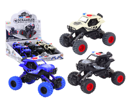 Police Car Friction Drive 3 Off-Road Colors