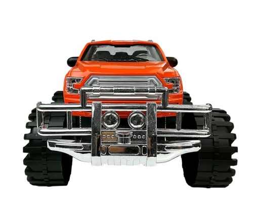 Set of Vehicles Orange Monster Truck Red BMW Caravan 58 cm