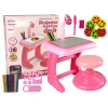 Drawing Table Chair Projector Pink Pens Pictures