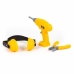 Yellow Tool Set Screwdriver Earmuffs Tongs 91109