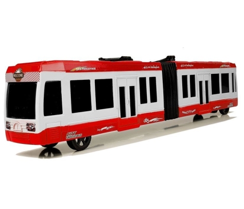 Articulated Bus with Friction Drive Red