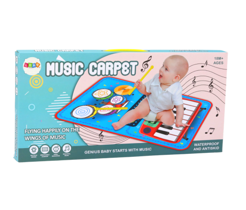 Music Mat 2in1 Interactive Drums Piano Sticks