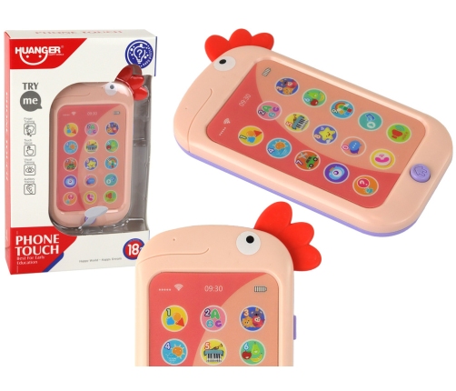 Educational Phone Learning English Pink Chicken