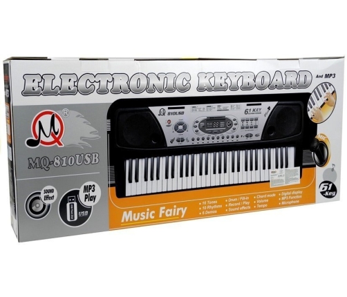 Keyboard MQ-810 MP3 with Microphone 61 Keys