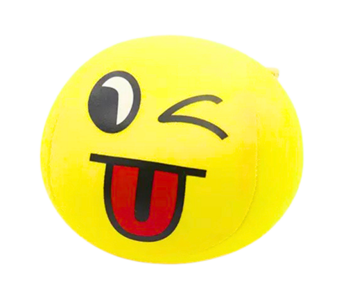 Soft Ball Smiley Emoji Ball Yellow 9cm