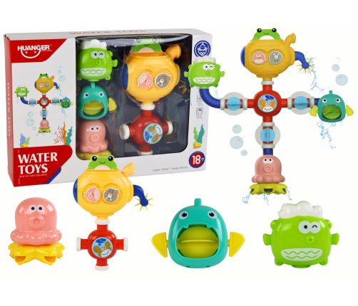 Overflow Bath Water Toy Robot Suction Cups