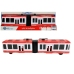 Articulated Bus with Friction Drive Red