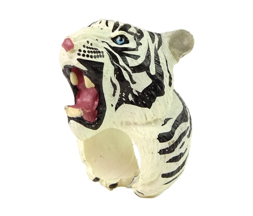 Hand Ring Educational Animals Tiger White