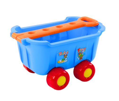 Sand Toys Blue Trolley Rake Spatula Boat 8 El