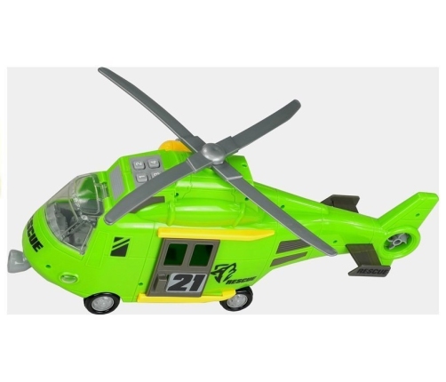 Rescue Helicopter with Rope Hook Sounds Lights