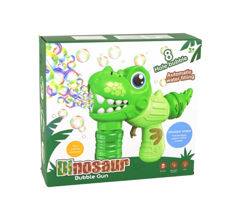 Soap Bubble Machine Dinosaur Green Liquid