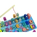 Educational Wooden Board 5 in 1 Numbers Action Maths Counting Fish Catching