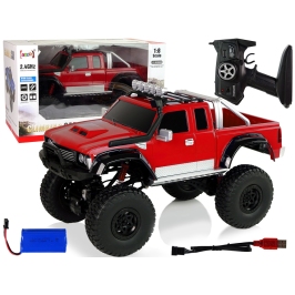 Off-road car R/C 2.4G Climbing Car 1:8 Red 4x4