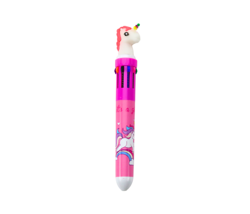 Multicolor Unicorn Automatic Pen 10 Pink