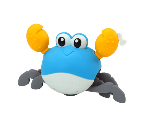 Bath Toy Wind Up Crab Walks Swims Blue Yellow