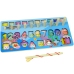 Educational Wooden Board 5 in 1 Numbers Action Maths Counting Fish Catching