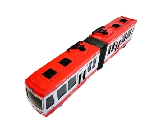 Articulated Bus with Friction Drive Red