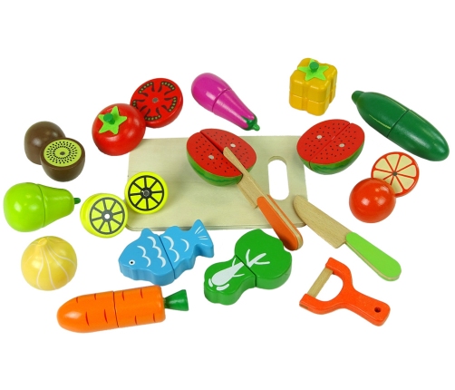 Wooden Fruit and Vegetable Chopping Set