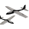 Large Styrofoam Plane Foam Light Glider Black 68CM