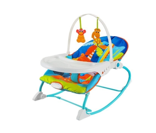 Cradle Rocker Chair 2 in 1 Feeding Chair Blue