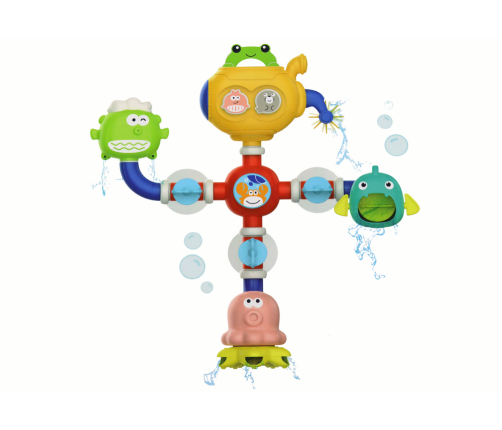 Overflow Bath Water Toy Robot Suction Cups