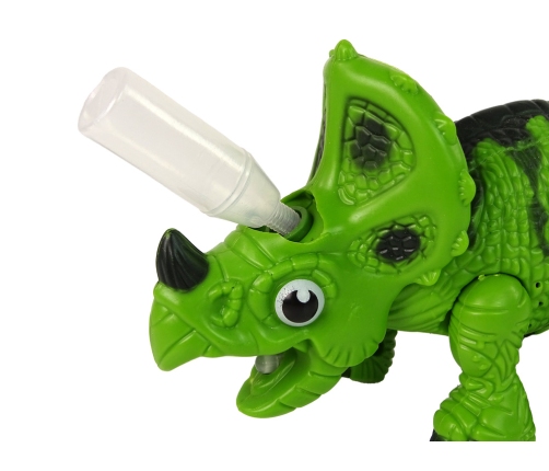 Interactive Dinosaur Triceratops Steam Water Sound Green