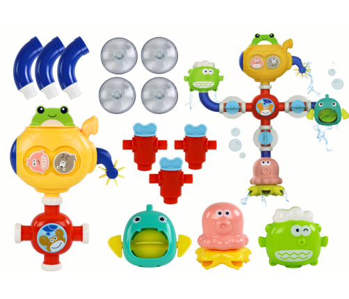 Overflow Bath Water Toy Robot Suction Cups