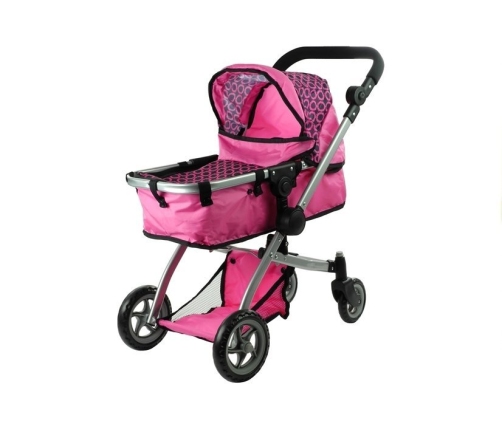 2in1 Doll Bogie and Stroller Alice - Pink and with Dots