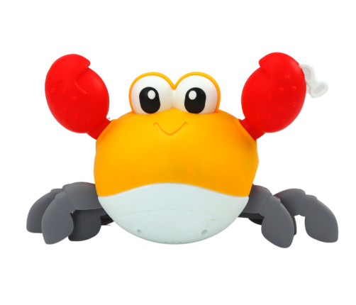 Bath Toy Wind Up Crab Walks Swims Blue Yellow