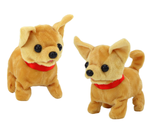 Plush Interactive Dog Animal Beige