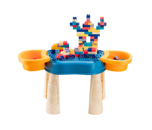 Multifunctional Table 4in1 Blocks Fishing Drawing Blue