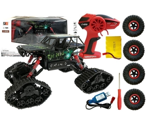 Offroad R/C Car 4x4 Black with Skull Pattern