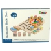 Wooden Educational Clock Sorter Coloured Numbers Blocks