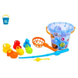 Fishing set. Bucket. Rod. Sandbox 7624