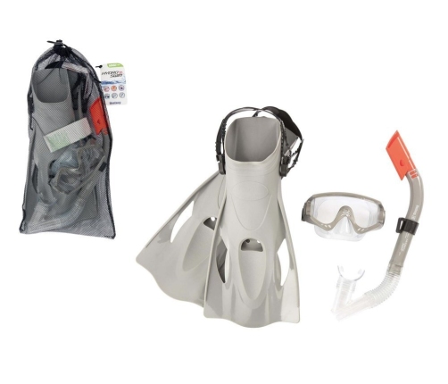 Diving Kit Gray Mask, Fins, Tube Bestway 25020